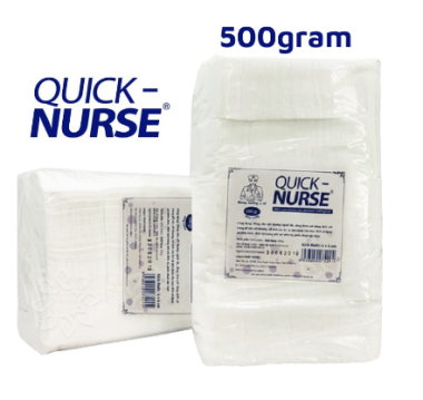 Bông gòn cắt miếng Quick Nusre 6cm x 6cm 500g