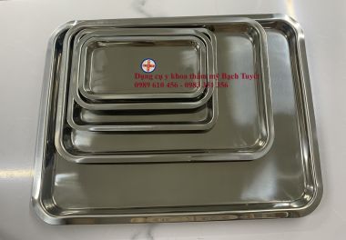 Mâm y tế inox chữ nhật