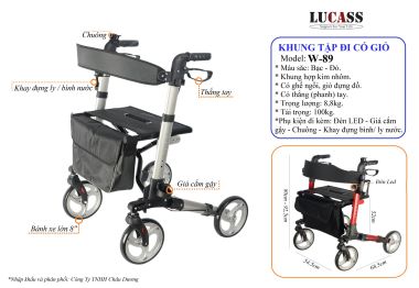 Khung tập đi có giỏ Lucass W-89