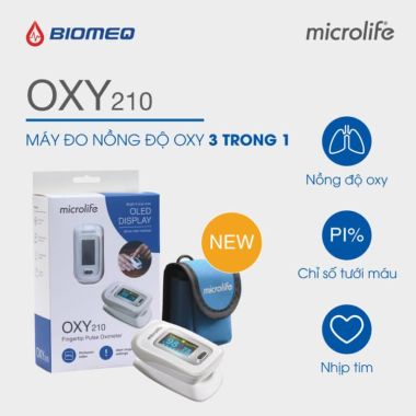 Máy đo nồng độ Oxy trong máu SPO2 Microlife OXY 210