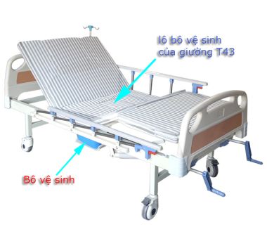 Giường y tế 3 tay quay có bô Lucass GB-C43 (GB-T43)