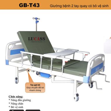 Giường y tế 3 tay quay có bô Lucass GB-C43 (GB-T43)