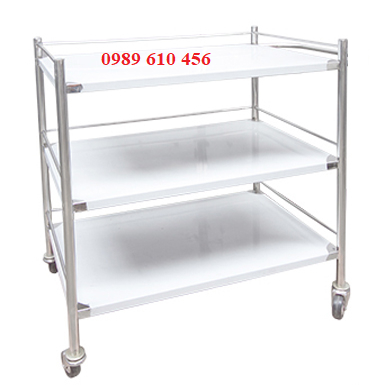 Xe đẩy inox 3 tầng 50 x 80