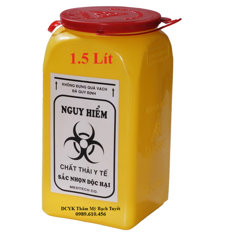 Bình hủy kim nhựa 1,5 Lít