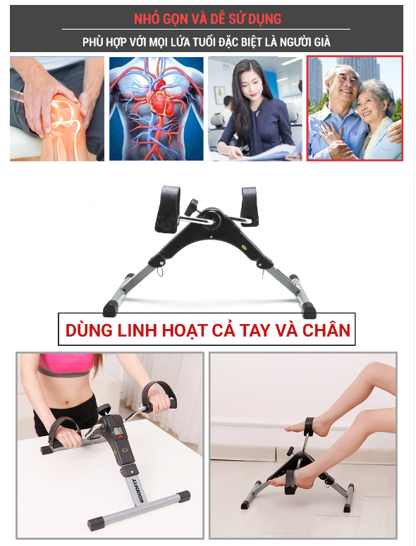 Bàn đạp tập tay chân cho người tai biến GoodFit GF002MB