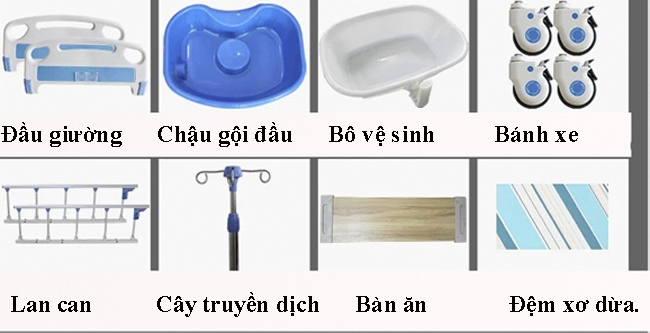  Giường bệnh đa năng 4 tay quay Lucass GB-T41 (GB-C41)