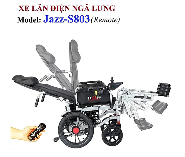 Xe lăn điện thông minh Lucass Jazz-S803 (Remote)