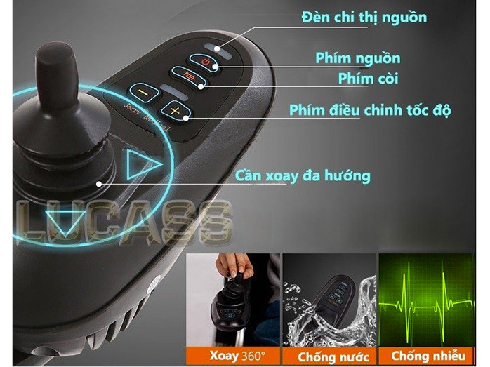 Xe lăn điện đa năng Lucass XE-802